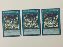 Yugioh Fiend's Sanctuary x 3 - 1st Edition Rare LP - Plus Free Holographic Card - Image 1
