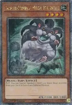 Yugioh! LP Super-Nimble Mega Hamster - RA02-EN004 - Quarter Century Secret Rare - Image 1