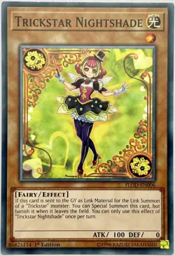 FLOD-EN006 Trickstar Nightshade - Rare 1st Edition Near Mint YuGiOh Card - Image 1