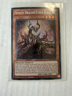Yu-Gi-Oh! Primite Dragon Ether Beryl BLMM-EN130 1st Edition (Secret Rare) - Image 1