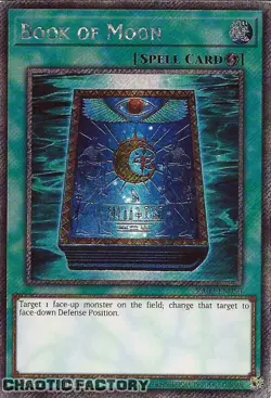 YUGIOH Platinum Secret Rare RA02-EN050 Book of Moon 1st Edition NM - Image 1