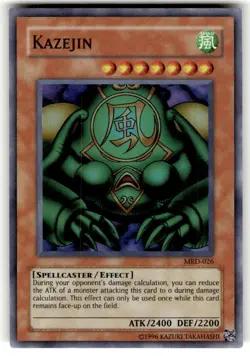 Yugioh Kazejin MRD-026 Super Rare Original Print NM - Image 1
