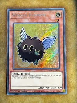 Yugioh Winged Kuriboh MZMU-EN064 Secret Rare 1st Ed Chibi Art NM - Image 1