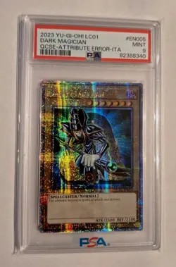 Yu-Gi-Oh! Dark Magician Attribute Error LC01-EN005 QCSE 2023 PSA 9 - Image 1