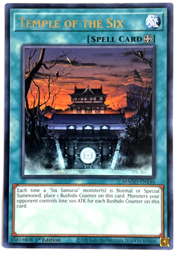 YuGiOh! - Temple of the Six MAGO-EN146 Maximum Gold 1st Edition Rare - Image 1