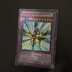 Yugioh HP Gaia the Dragon Champion Ultra Rare Name & Reverse Foil Error LOB-125 - Image 1