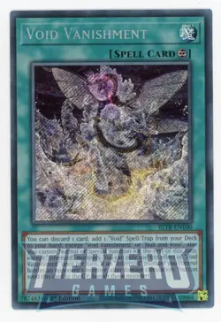 Yugioh BLTR-EN100 Void Vanishment Secret Rare 1st Edition NM/LP - Image 1