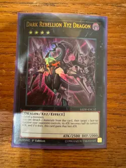 Dark Rebellion Xyz Dragon LEDD-ENC32 Ultra Rare 1st Edition LP Yugioh Card - Image 1