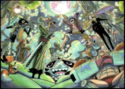 One PIece monkey d luffy zorro sanji nami brook playmat gaming mat - Image 1