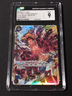 One Piece TCG Monkey D. Luffy OP10-118 JAP CGC 9 - Image 1