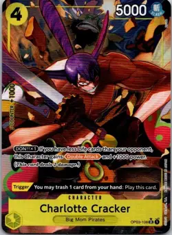 One Piece TCG Charlotte Cracker OP03-108 PRB Alt Art - Image 1