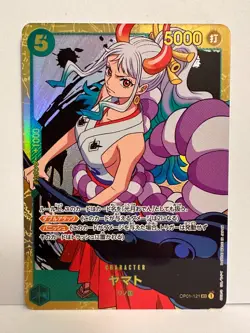 One Piece TCG Yamato OP01-121 SEC Parallel Alt Art Holo JP Sleeved Toploader - Image 1