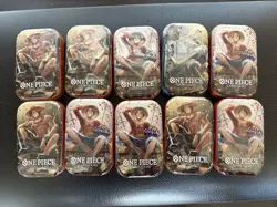 One Piece Vol 2 Mini Tin Pack Set Vol 2 OP-13 Factory Sealed Tins - Lot of 10 - Image 1