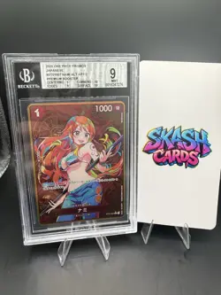 BGS 9 One Piece Card Nami ST01-007 Parallel Storage Box Gold Japanese - Image 1