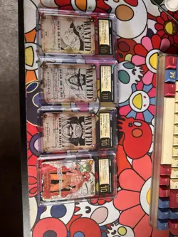 Bandai One Piece CCG Japanese Card Lot Portgas D. Ace Gol D. Roger 4 Cards - Image 1