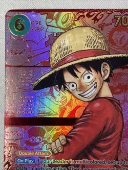 One Piece Carrying on His Will OP13-118 SEC - Monkey.D.Luffy - RED Manga Alt Art - Image 3