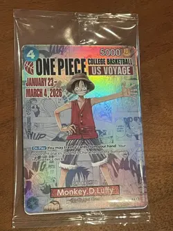 One Piece Card- Monkey D. Luffy Promo Card –SEALED –US VOYAGE - Image 2