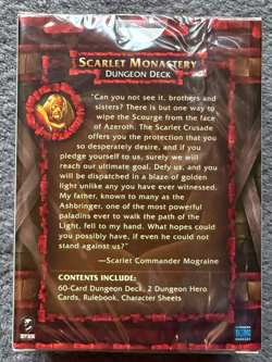 World of Warcraft TCG game Scarlet Monastery dungeon deck - new in Shrink ! - Image 2