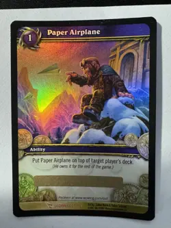 World of Warcraft WOW TCG PAPER AIRPLANE Unscratched Loot Card - Image 1