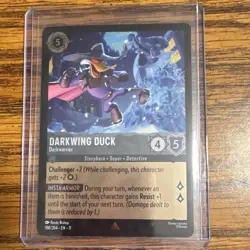Disney Lorcana Darkwing Duck-Darkwarrior Character Card 188/204 Cold Foil - Image 1