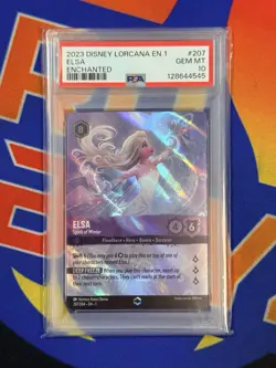 2023 Disney Lorcana Elsa Spirit of Winter Enchanted 207/204 PSA 10 First Chapter - Image 1