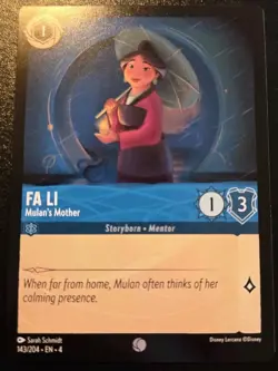 Fa Li - Mulan's Mother 143/204 Common Ursula's Return Disney Lorcana TCG - Image 1