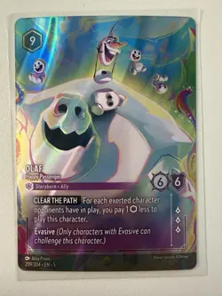 Disney Lorcana Shimmering Skies Olaf Enchanted 209/204 - Image 1