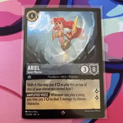 Ariel Sonic Warrior 175/204 Super Rare Non Foil Disney Lorcana Ursula's Return - Image 1