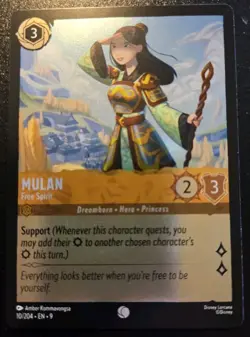 Mulan - Free Spirit 10/204 Cold Foil Common Fabled Disney Lorcana TCG - Image 1