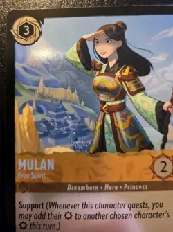 Mulan - Free Spirit 10/204 Cold Foil Common Fabled Disney Lorcana TCG - Image 2