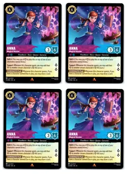 #72 Anna - Magical Mission Rare Playset x4 2025 Disney Lorcana Reign of Jafar 4x - Image 1