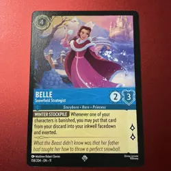 Disney Lorcana Winterspell Belle Snow Strategist Super Rare 158/204 - Image 1