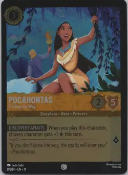 Disney Lorcana Winterspell (11) COLD FOIL #8 Pocahontas - Finding the Way - Image 1