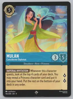 Disney Lorcana - Mulan - Considerate Diplomat 142/204 - Fabled - Image 1