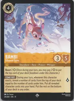 Disney Lorcana Winterspell (11) #24/204 Bambi - Ethereal Fawn - Image 1