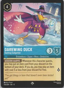 Disney Lorcana Winterspell (11) #150/204 Darkwing Duck - Dashing Gadgeteer - Image 1