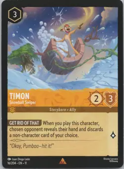 Disney Lorcana Winterspell (11) #16/204 Timon - Snowball Swiper - Image 1