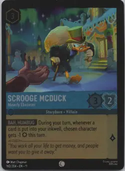 Disney Lorcana Winterspell (11) COLD FOIL #160 Scrooge McDuck - Miserly Ebenezer - Image 1