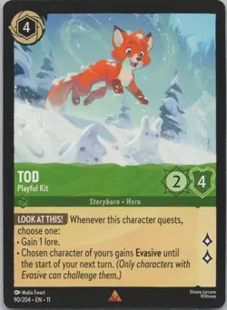 Disney Lorcana Winterspell (11) #90/204 Tod - Playful Kit - Image 1