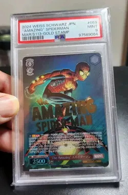Weiss Schwarz JP Marvel Vol.2 MAR/S113-059SP Gold PSA9 'The Amazing' Spider-Man - Image 3