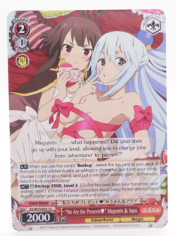 Weiss Schwarz Konosuba Aqua Megumin KS/W75-E051 U English Anime Trading Card - Image 1