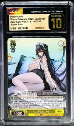 2025 WS Cards JPN. Azur Lane Indomitable ‌SR AZL/S119-025S CGG 10 PRISTINE - Image 1