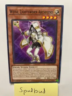 3x Weiss, Lightsworn Archfiend Common LEDE-EN024 (Near Mint 1st Edition) - Image 1