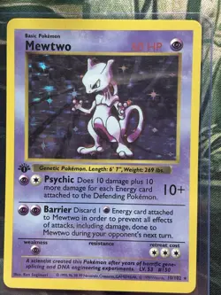Mewtwo First Edition Holographic Pokemon Card - Image 2