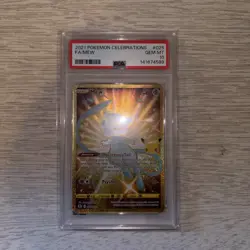 Pokemon Celebrations 2021 FA/MEW Gold Shiny PSA 10 Gem MT Card 025/025 - Image 1