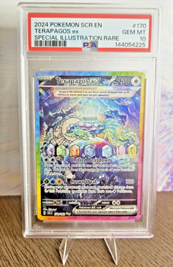 PSA 10 GEM MINT Terapagos Ex 170/142 Stellar Crown SIR Pokemon Card - Image 1