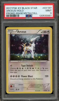 2017 Pokemon Card Arceus XY197 Holo Promo Mage. Myth. Collection PSA 9 MINT - Image 1