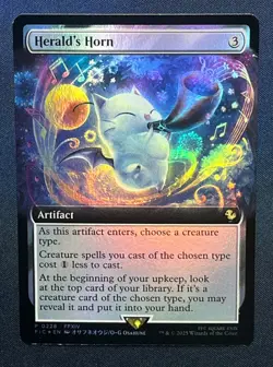 MTG Herald's Horn 228 Extended Art FOIL Promo Magic the Gathering Final Fantasy - Image 1