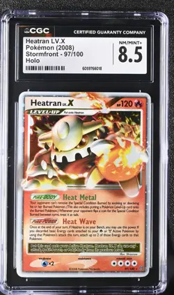 CGC 8.5 Heatran Lv.X 97/100 Holo Stormfront Pokemon Card 2008 - Image 1