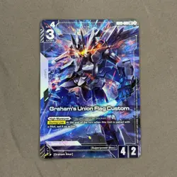 Gundam TCG GD03-069 Graham's Union Flag Custom Alt Art LR+ Card Game CCG - Image 1